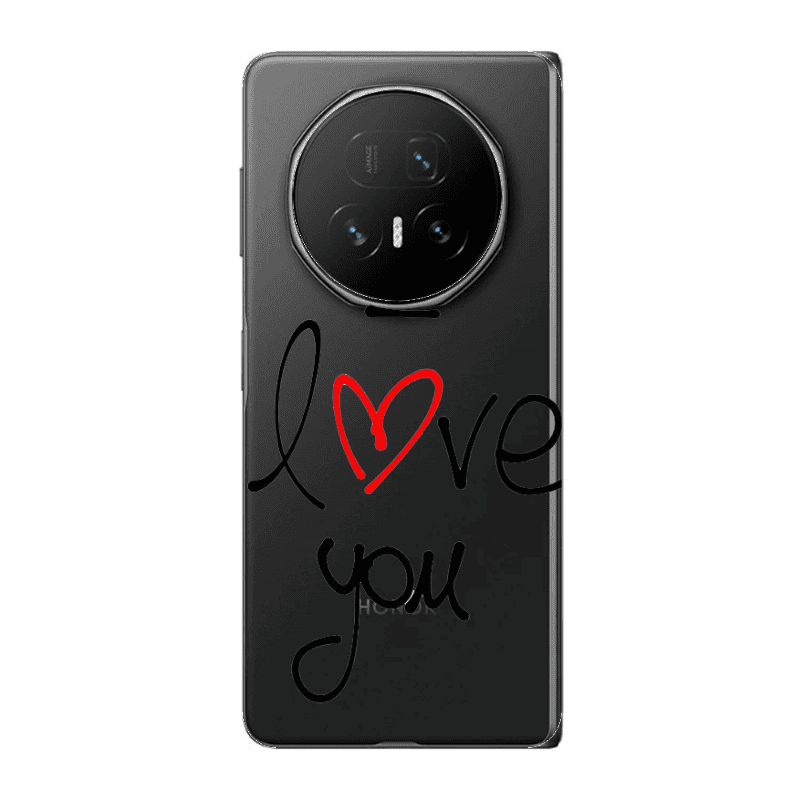 Honor Magic V5 i love you Transparent Silicone TPU Θήκη